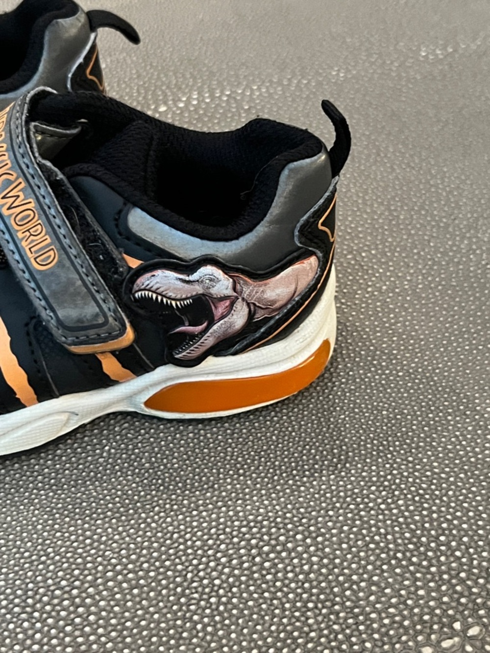 Kids' Black and Orange Athletic Sneakers